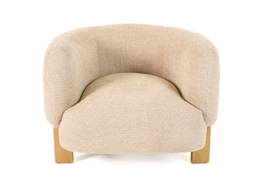 Divani Casa Optima - Mid-Century Modern Taupe Fabric Accent Chair
