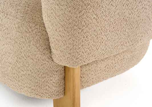 Divani Casa Optima - Mid-Century Modern Taupe Fabric Accent Chair