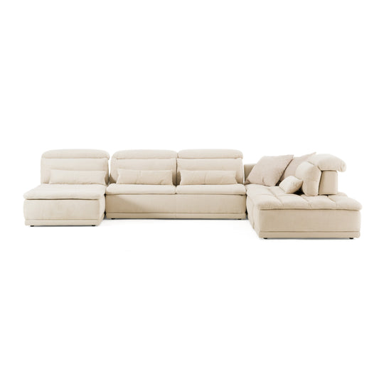 David Ferrari Panorama - Italian Modern Beige Fabric Modular Sectional Sofa