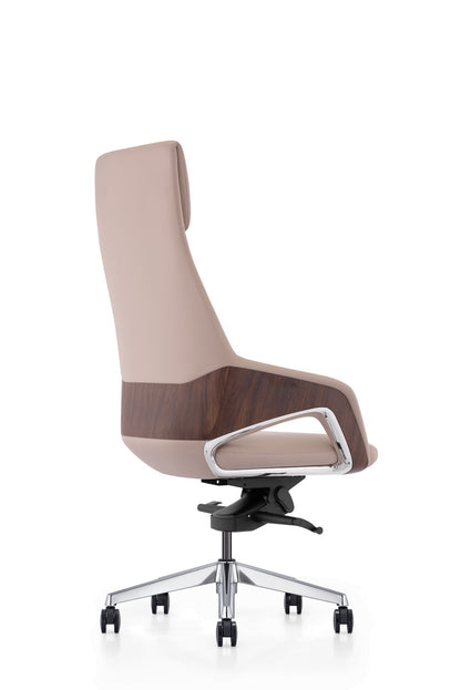 Modrest - Prost Modern Beige High Back Executive Office Chair