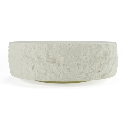 Modrest Quarry - Modern Off-White Round Coffee Table