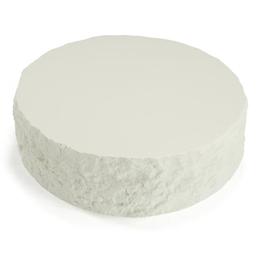 Modrest Quarry - Modern Off-White Round Coffee Table