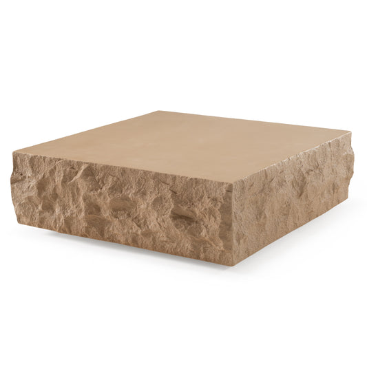 Modrest Quarry - Modern Beige Square Coffee Table