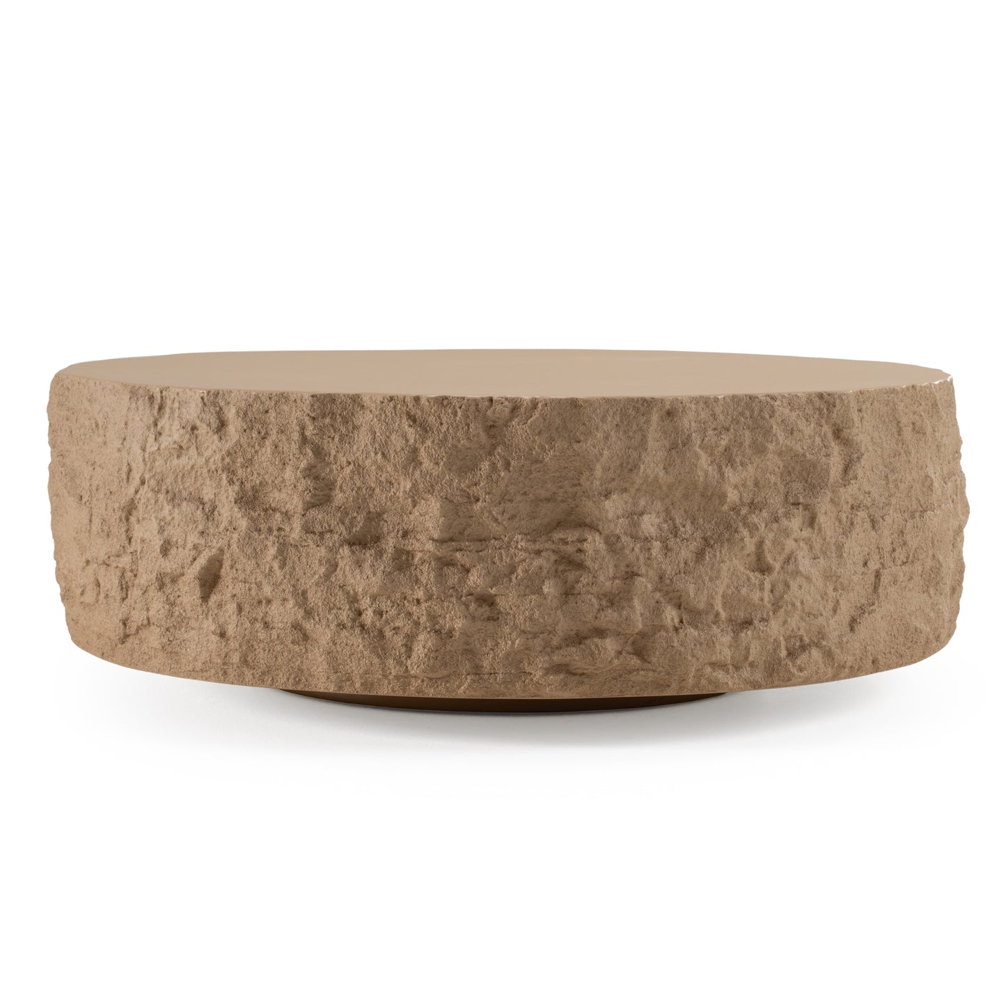 Modrest Quarry - Modern Beige Round Coffee Table