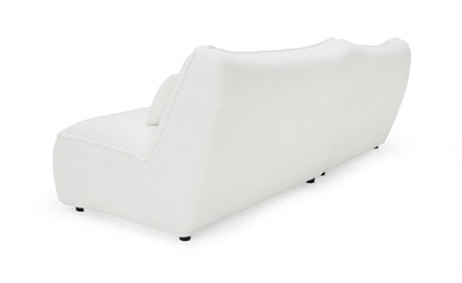 Divani Casa Racine - Modern White Fabric Modular Sectional Sofa
