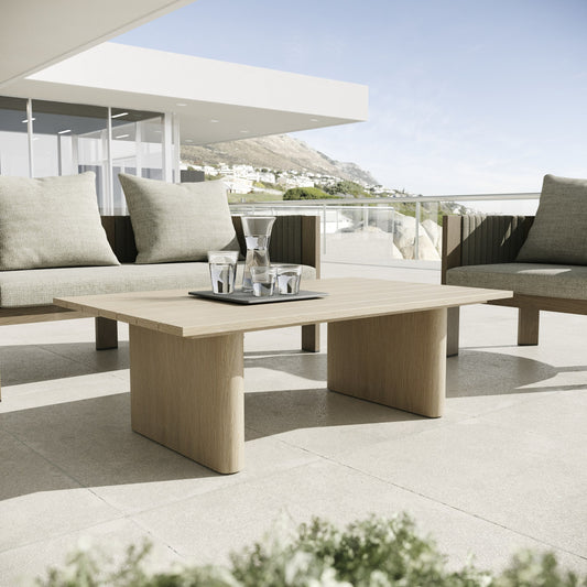 Renava Salvora - Outdoor Beige Fabric & Grey Rope Sofa Set