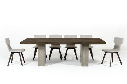 Modrest Renzo Modern Oak & Concrete 118" Dining Table