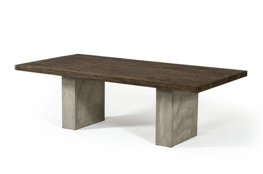 Modrest Renzo Modern Oak & Concrete 118" Dining Table