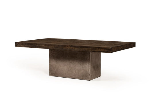 Modrest Renzo Modern Oak & Concrete Coffee Table