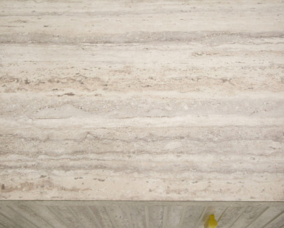 Nova Domus Roma - Modern Faux Travertine + Gold File Cabinet