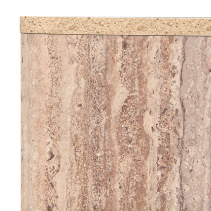 Nova Domus Roma - Modern Faux Travertine Square Coffee Table
