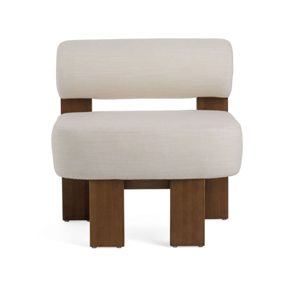 Modrest Rosanne Modern Off White Fabric Accent Chair