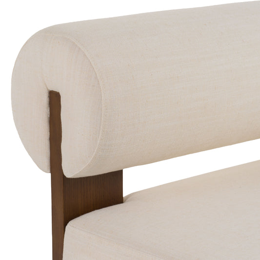 Modrest Rosanne Modern Off White Fabric Accent Chair