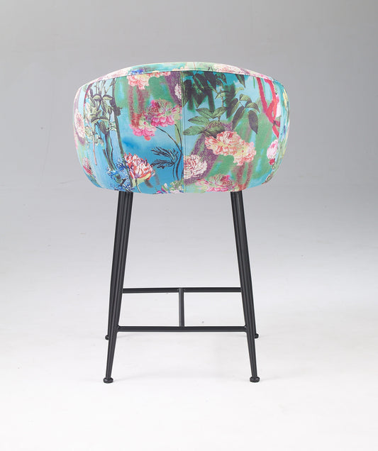 Modrest Roxann - Modern Counter Stool in Funky Velvet