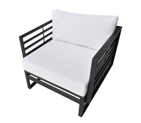 Renava Wharf Outdoor Grey & Black Sofa Set