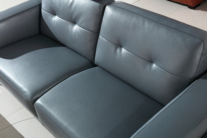 Divani Casa Markham Modern Grey Bonded Leather Sofa