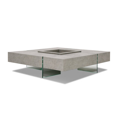 Modrest Shauna - Modern Faux Concrete Floating Coffee Table