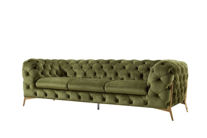 Divani Casa Sheila - Transitional Green Fabric Sofa