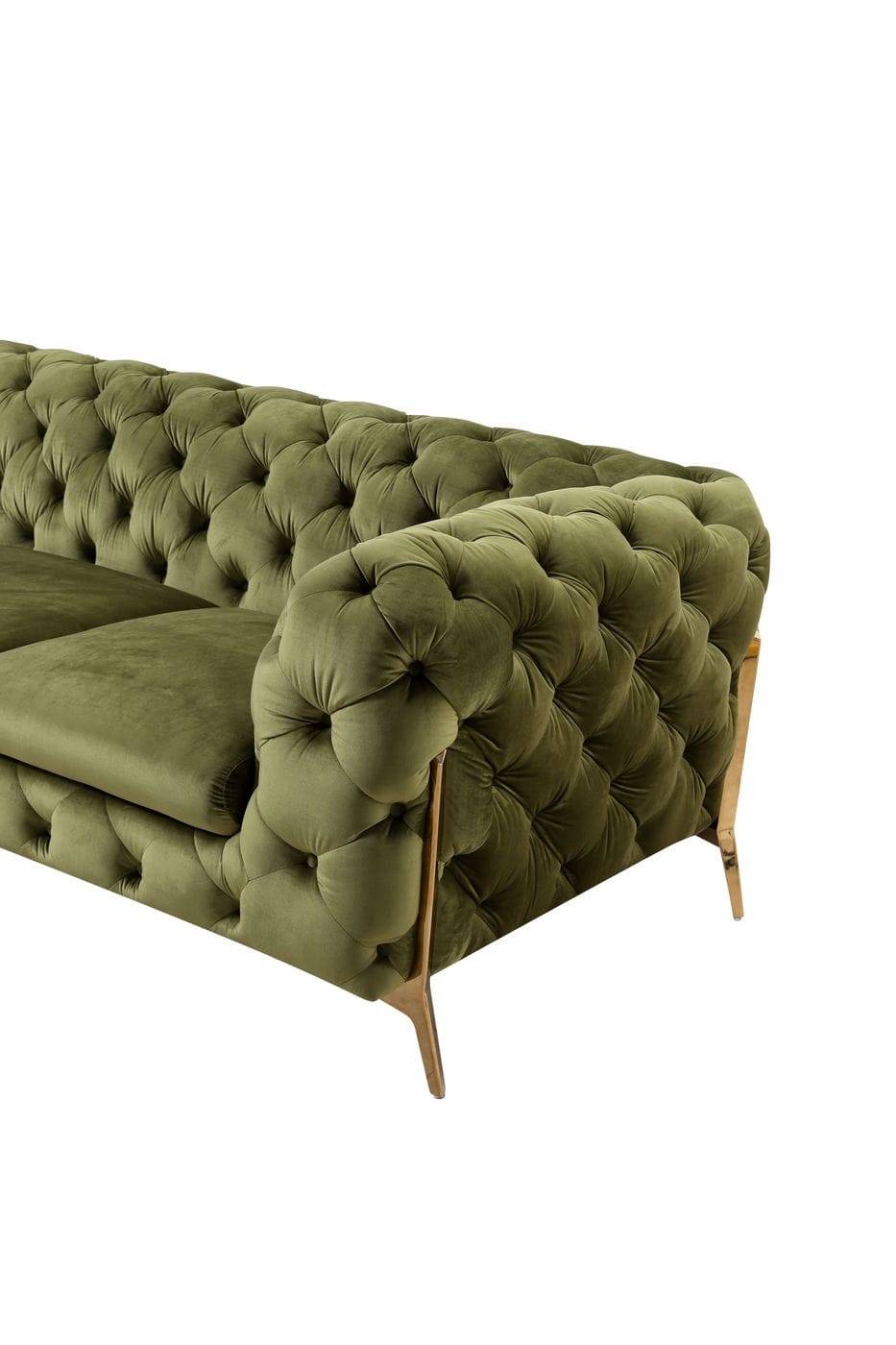 Divani Casa Sheila - Transitional Green Fabric Sofa