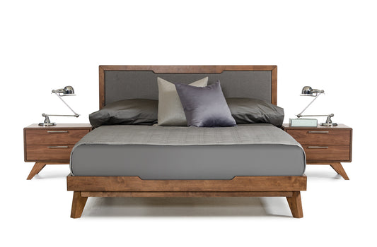 Nova Domus Soria Mid-Century Grey & Walnut Bedroom Set