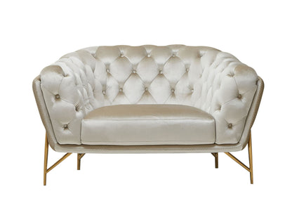 Divani Casa Stella - Transitional Beige Velvet Chair