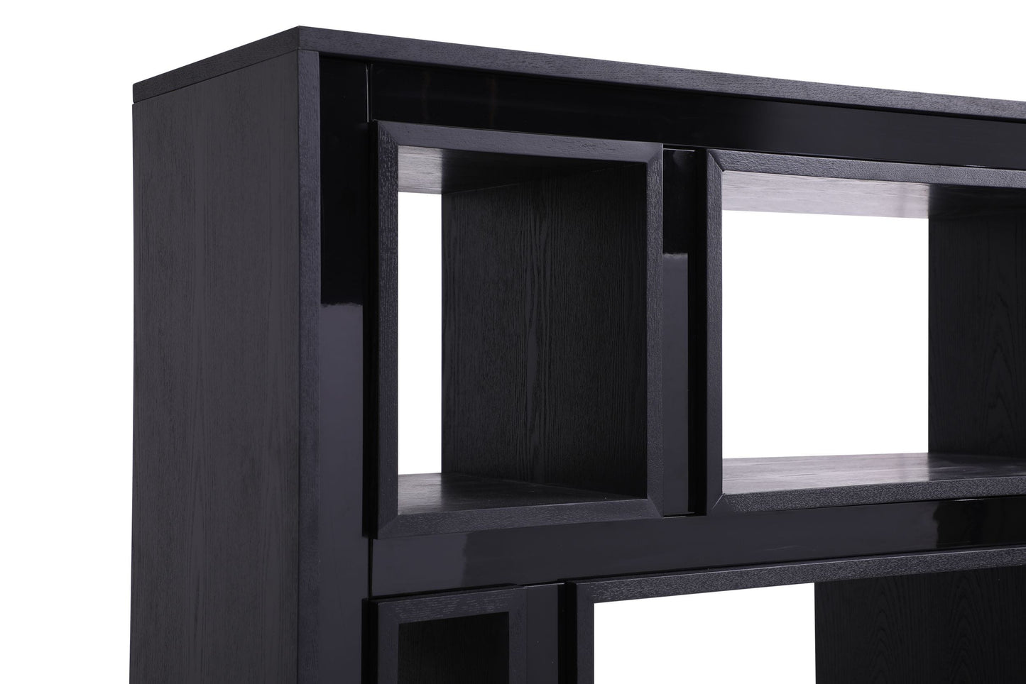 Modrest Suffolk - Contemporary Black Ash Bookcase