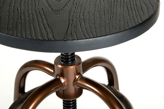 Modrest Fritch Modern Black & Bronze Bar Stool