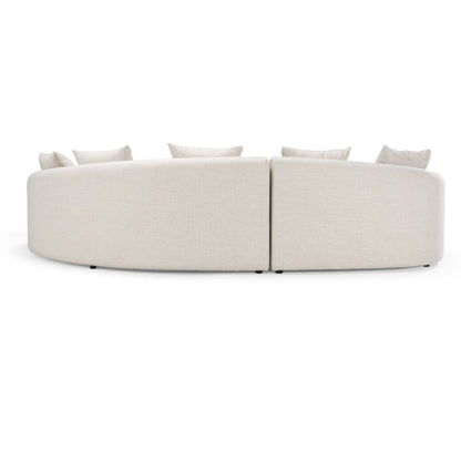 Renava Tabarca - Outdoor Beige Fabric Sectional Sofa