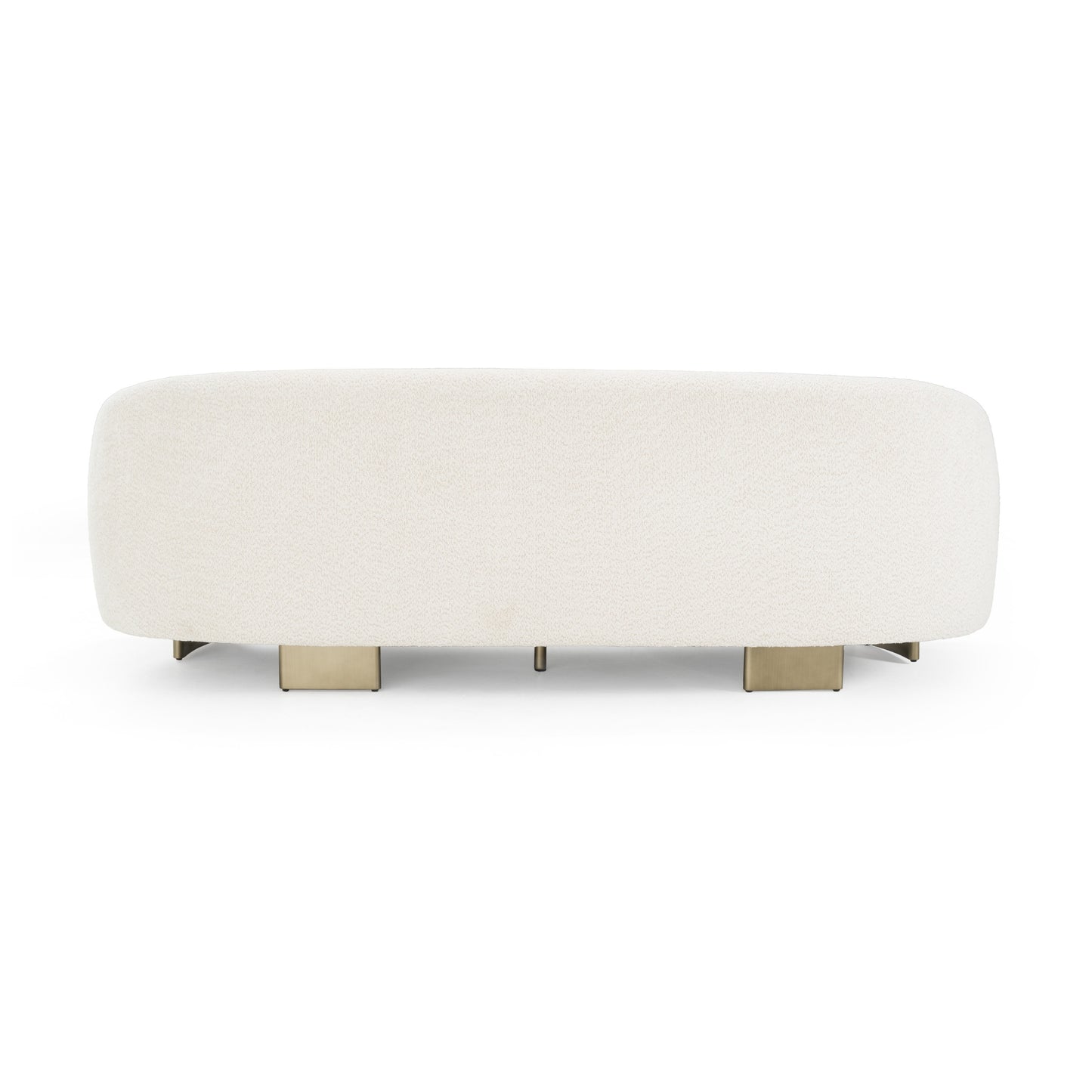 Divani Casa Thrive - Modern Beige Fabric + Antique Brass Sofa