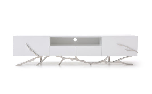 Modrest Legend 79"-Wide Modern White TV Stand