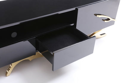 Modrest Legend Modern Black & Gold 79" TV Stand