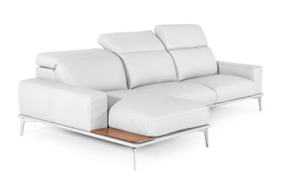 Lamod Italia Villeneuve - Modern White Italian Left Facing Sectional Sofa