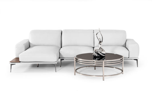 Lamod Italia Villeneuve - Modern White Italian Left Facing Sectional Sofa