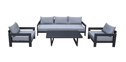Renava Wake - Outdoor Dark Charcoal Sofa Set