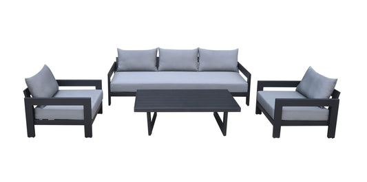 Renava Wake - Outdoor Dark Charcoal Sofa Set