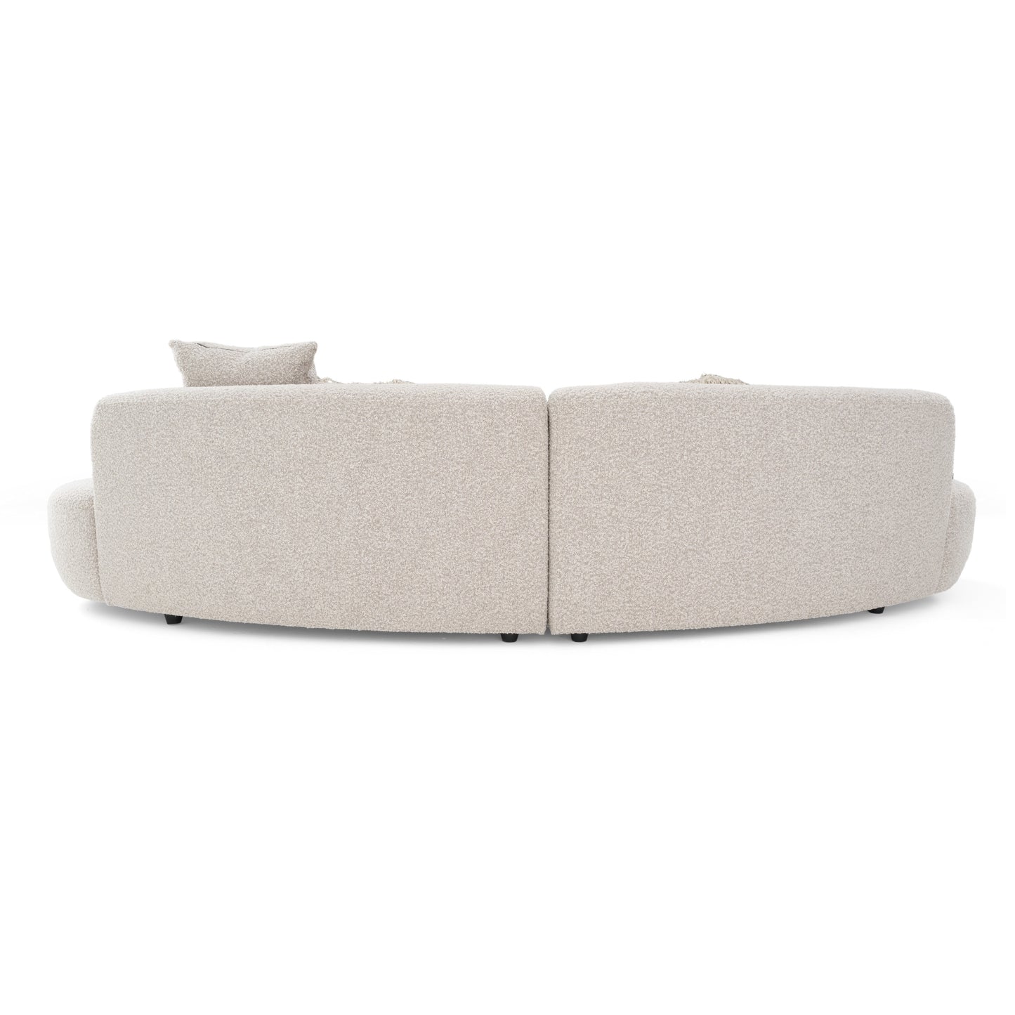 Divani Casa Weldon - Modern Grey Fabric Curved Sectional