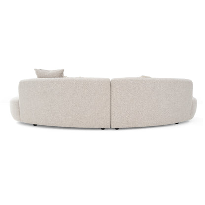 Divani Casa Weldon - Modern Grey Fabric Curved Sectional