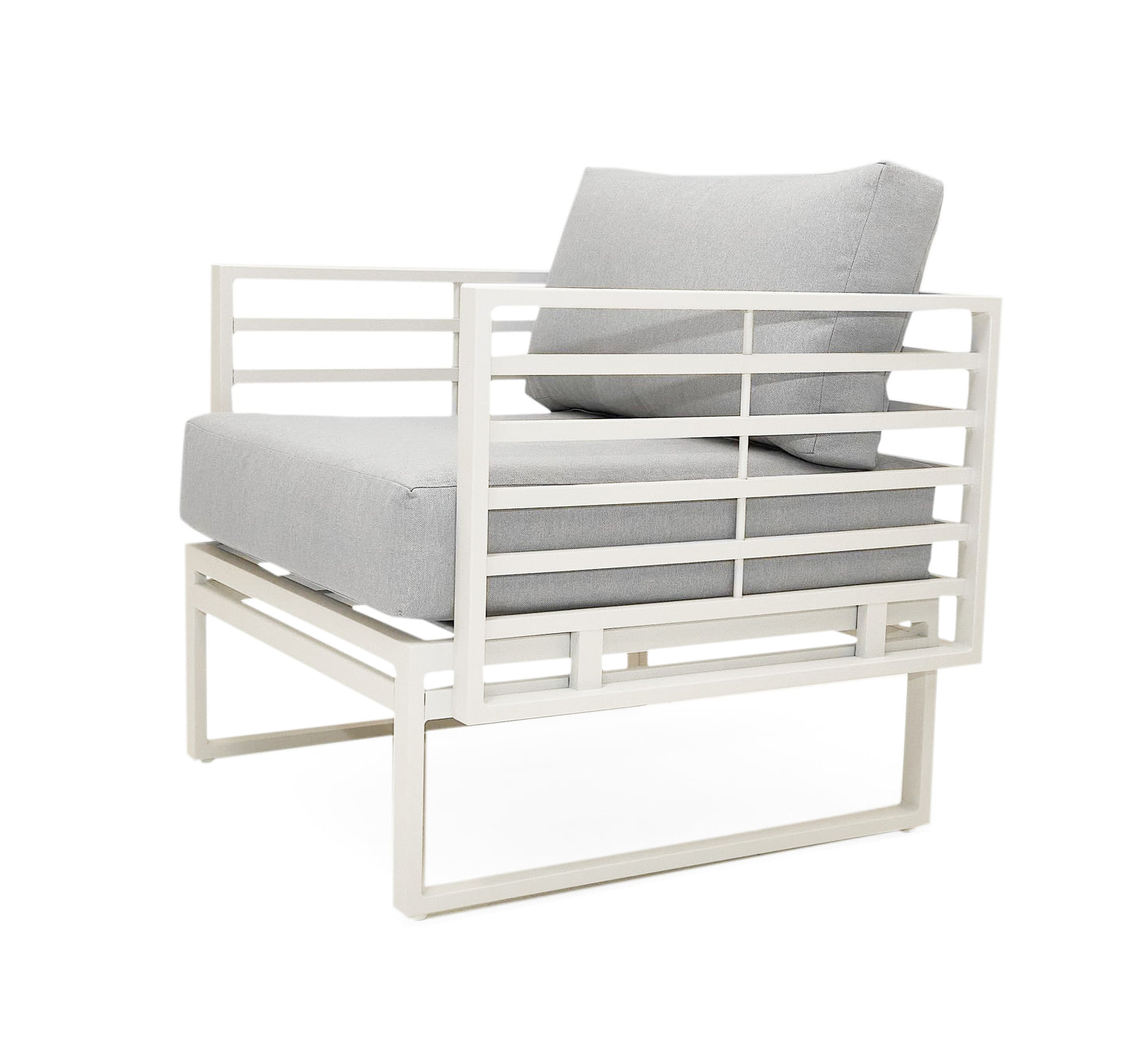 Renava Wharf - Outdoor Light Grey and White Sofa Set