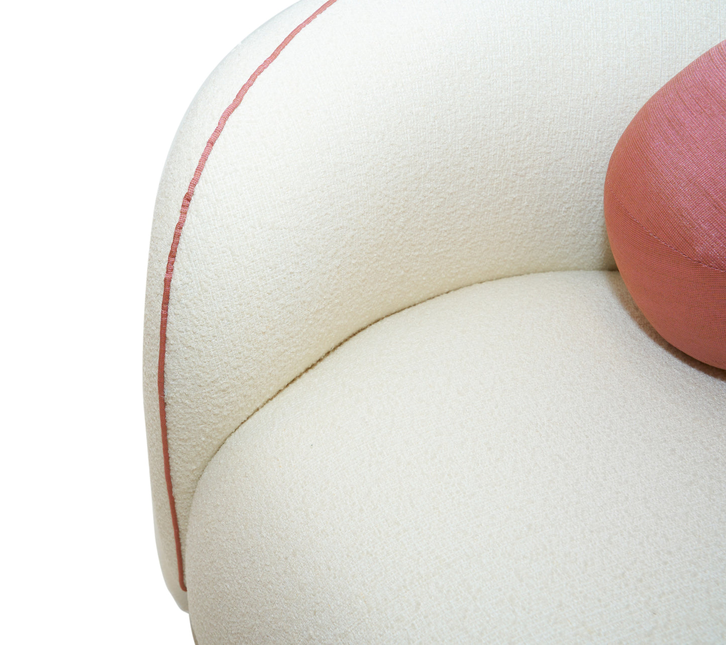 Modrest - Winfree Modern Off White Fabric 3-Seater Sofa