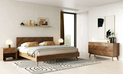 Nova Domus Kamela -Modern Walnut Bedroom Set