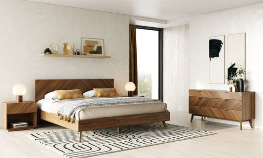 Nova Domus Kamela -Modern Walnut Bedroom Set