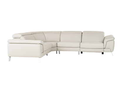 Lamod Italia Mini Wonder - Italian Modern Grey Leather Sectional Sofa with Recliners
