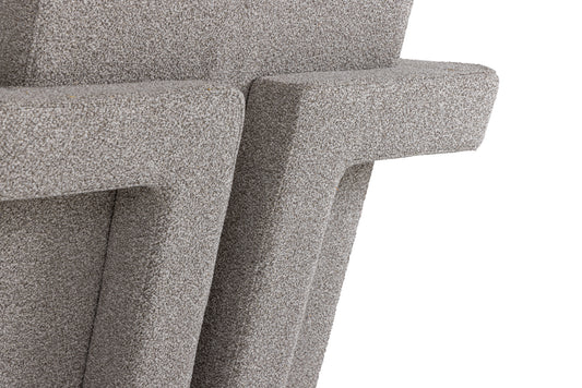 Modrest Wylie - Modern Light Grey-Beige Fabric Accent Chair