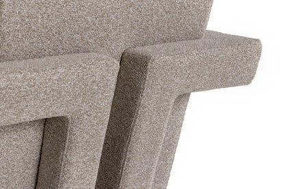 Modrest Wylie - Modern Beige Fabric Accent Chair
