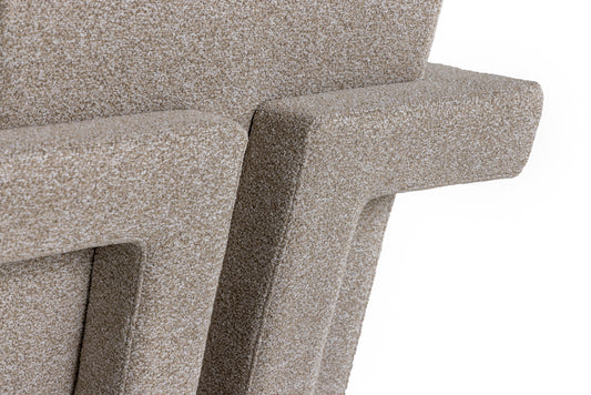 Modrest Wylie - Modern Beige Fabric Accent Chair