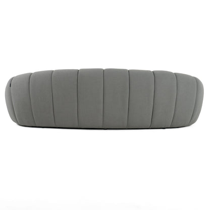 Divani Casa Yolonda - Modern Curved Light Grey Fabric Sofa