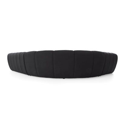 Divani Casa Yolonda - Black Fabric Sectional Sofa